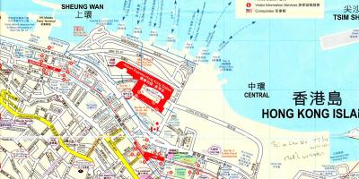 Пристанището на Хонг конг картата