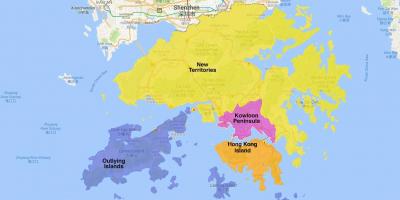 Карта на район на Хонг конг