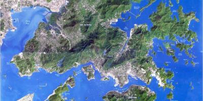 Сателитна карта на Хонг конг