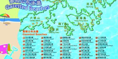 Карта на Хонг конг плажове