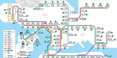Социални хонг Конг транспорт на картата