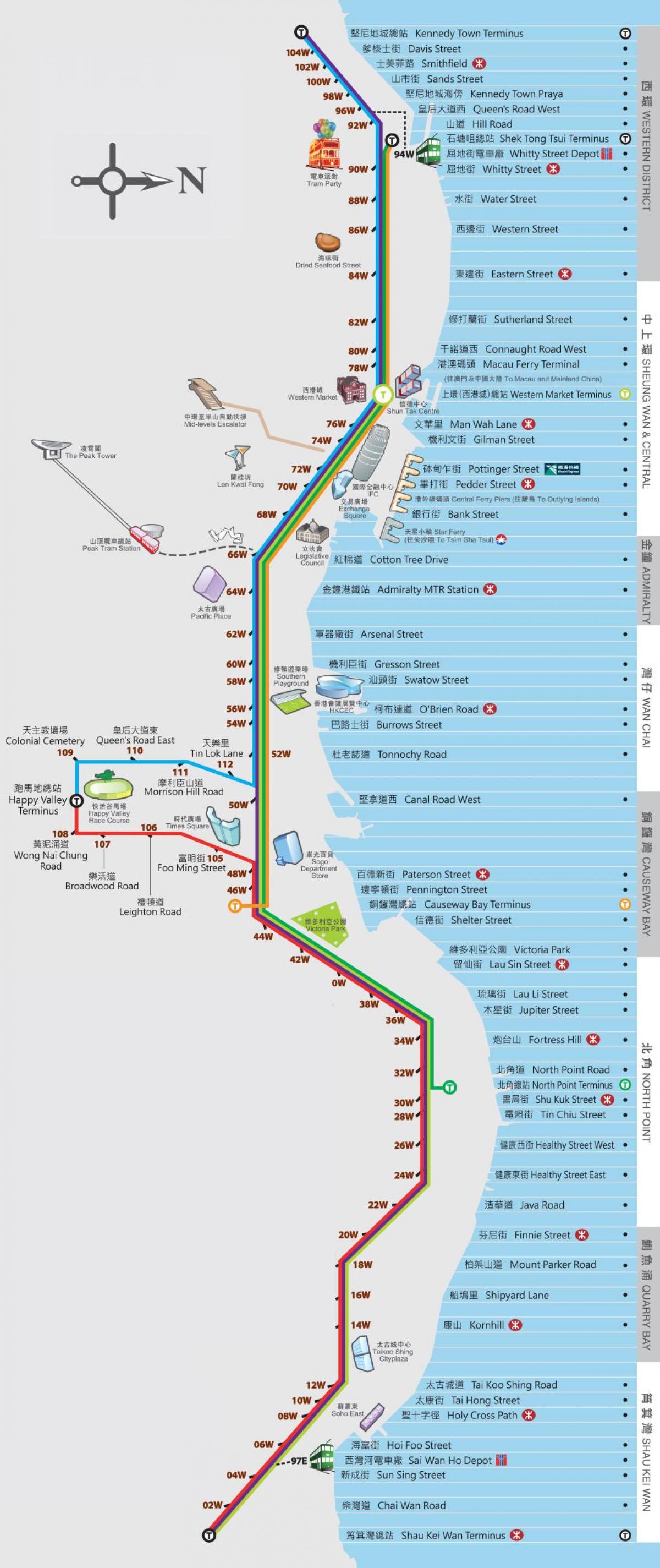 Хонг конг е Дин Дин картата трамвай