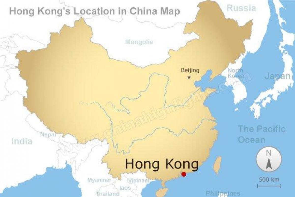 карта на Китай и Хонг конг