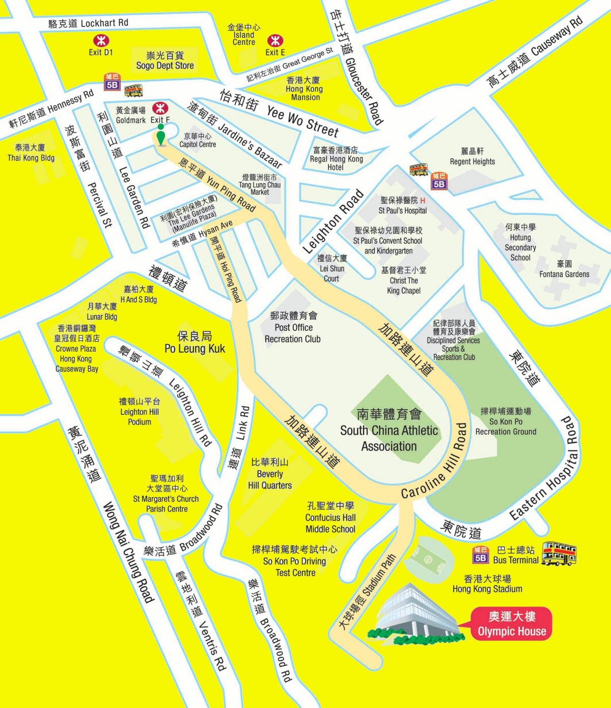 Метростанция Olympic картата