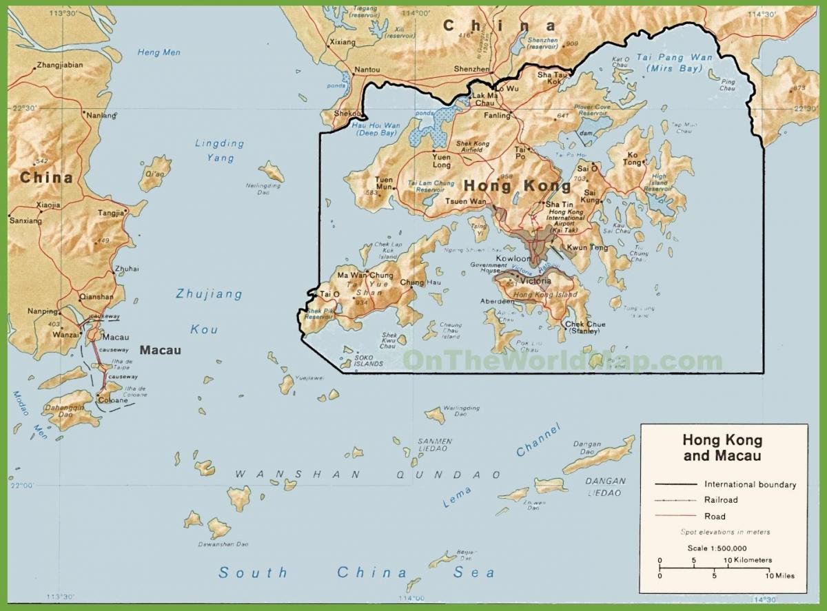 политическата карта на Хонг конг