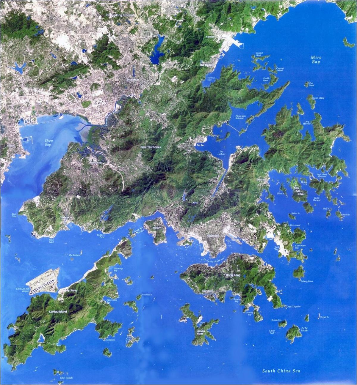 сателитна карта на Хонг конг