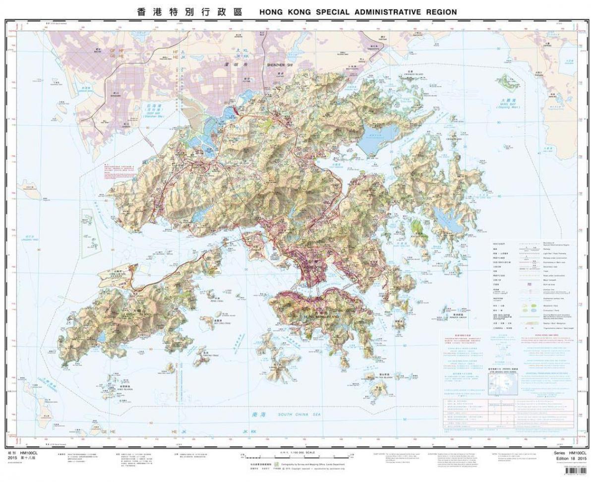 топографическая карта Хонг конг