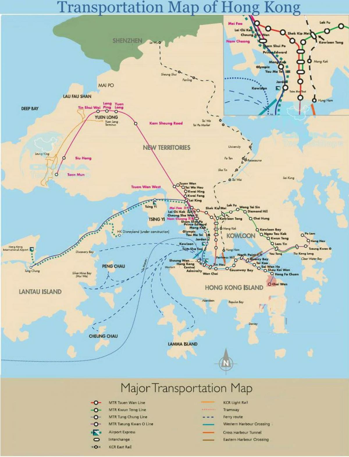 Ферибот в хонг Конг картата