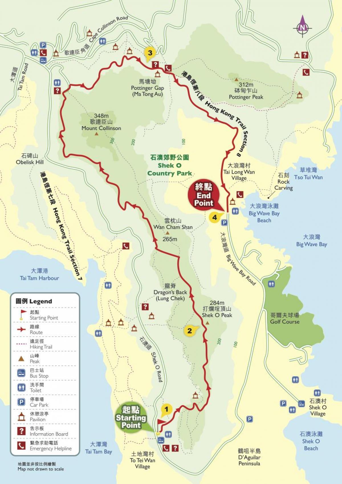 туристическа карта Хонг конг
