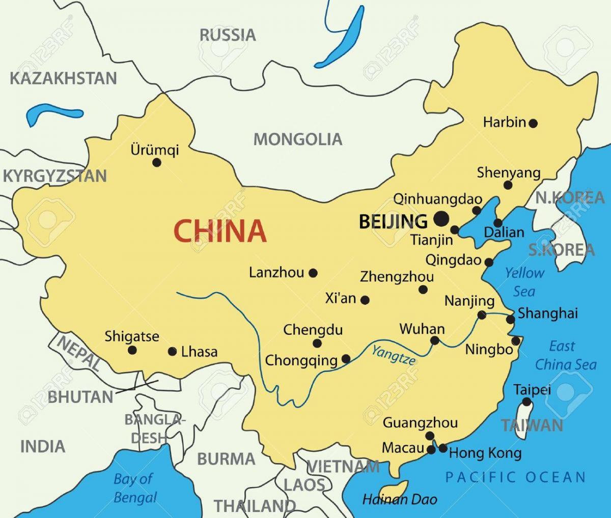 карта на Тайван и Хонг конг