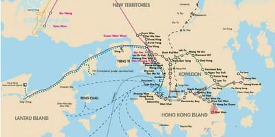 Ферибот в хонг Конг картата
