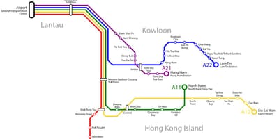Хонг конг карта автобусни линии