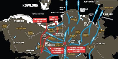 Карта на битката Хонг конг