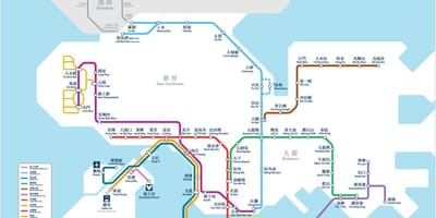 Хонг конг карта на метрото, Хонг конг
